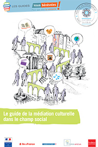 Couverture du guide de la médiation culturelle dans le champ social